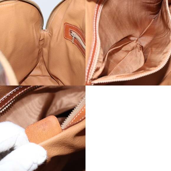 CELINE Macadam Canvas Hand Bag Pvc Leather Brown Gold - Picture 12 of 12